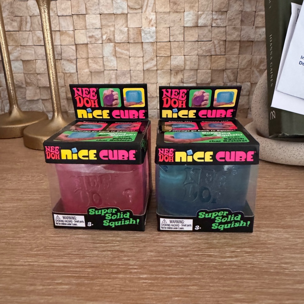 NeeDoh Nice Cube Squishy Stress Toy - Pink & Blue